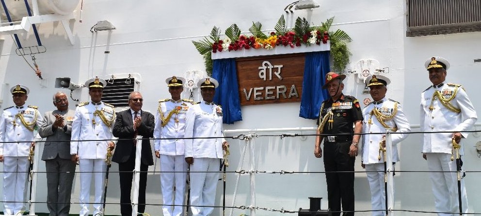 Army Chief commissions Coast Guard OPV, 50th delivery by L&T